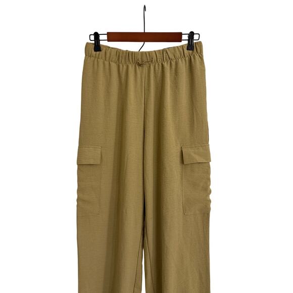 Rachel Zoe Brown Tan Mid Rise Cargo Parachute Pants Size Women's Small NWT - Picture 2 of 5